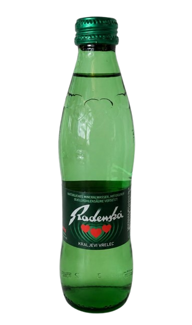Radenska Sprudelwasser 250ml Glas