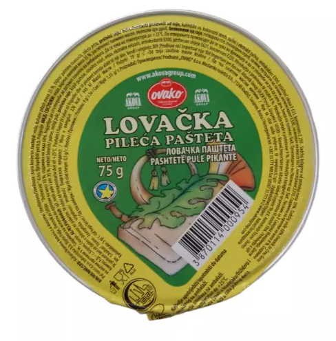 Ovako Jägerhähnchenaufstrich Lovacka Pasteta 75g Ovako Jägerhähnchenaufstrich Lovacka Pasteta 75g