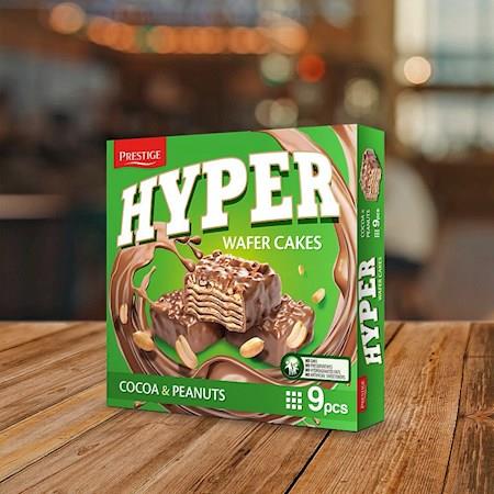 Prestige Hyper Wafer Cakes Kakao Erdnuss 167g Prestige Hyper Wafer Cakes Kakao Erdnuss 167g
