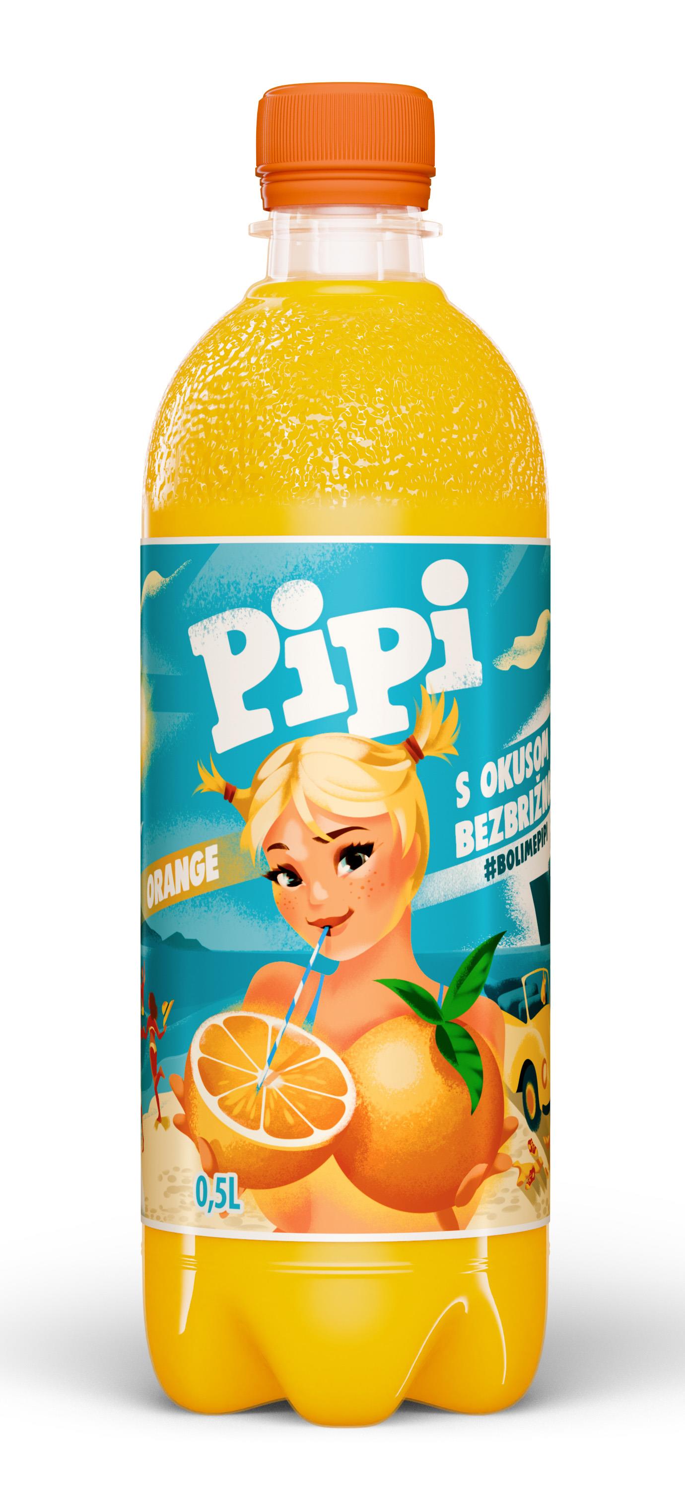 PIPI Erfrischungsgetrank Orange 500ml PET DPG