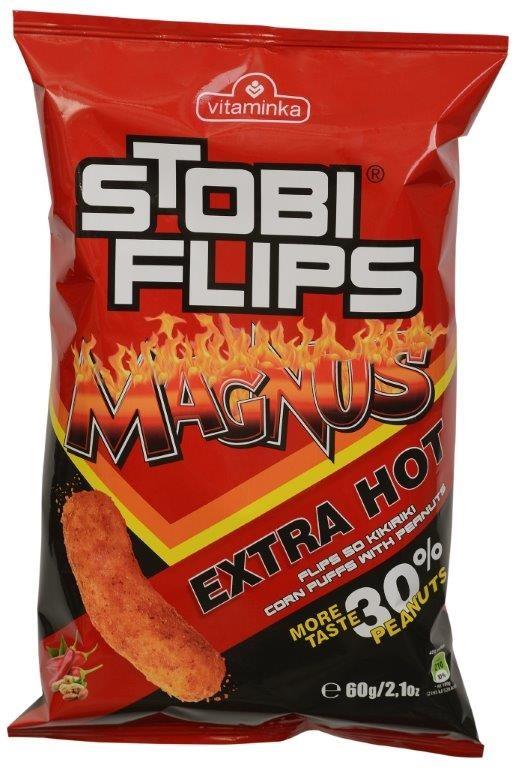 Stobi Erdnussflips Vitaminka Magnus Hot & Spicy 60g