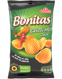 Bonitas Chips Chili hot Taco Vitaminka 60g