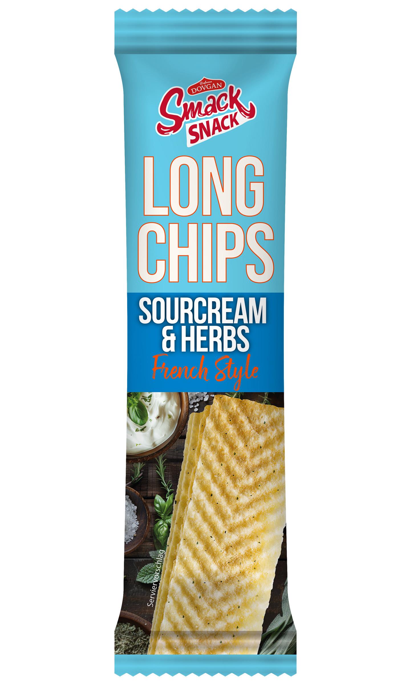 Smack Chips French Style Sourcream & Herbs 60 g Smack Chips French Style Sourcream & Herbs 60 g