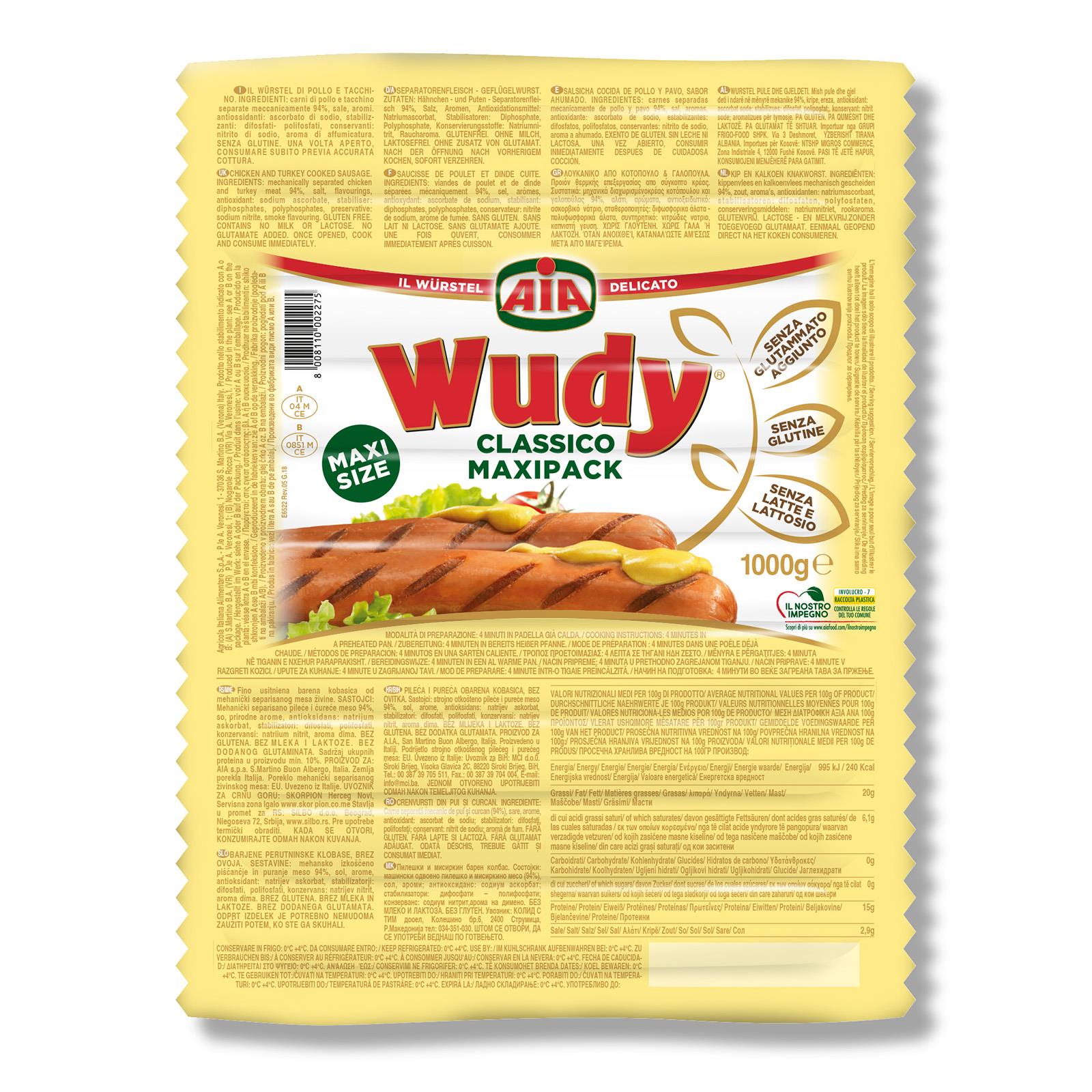 Wudy Würstchen Maxipack 1000g Wudy Würstchen Maxipack 1000g