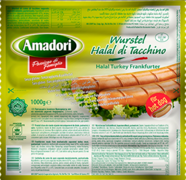 NEU ! Wurstel Halal Amadori Würstchen Hot Dog 1000g