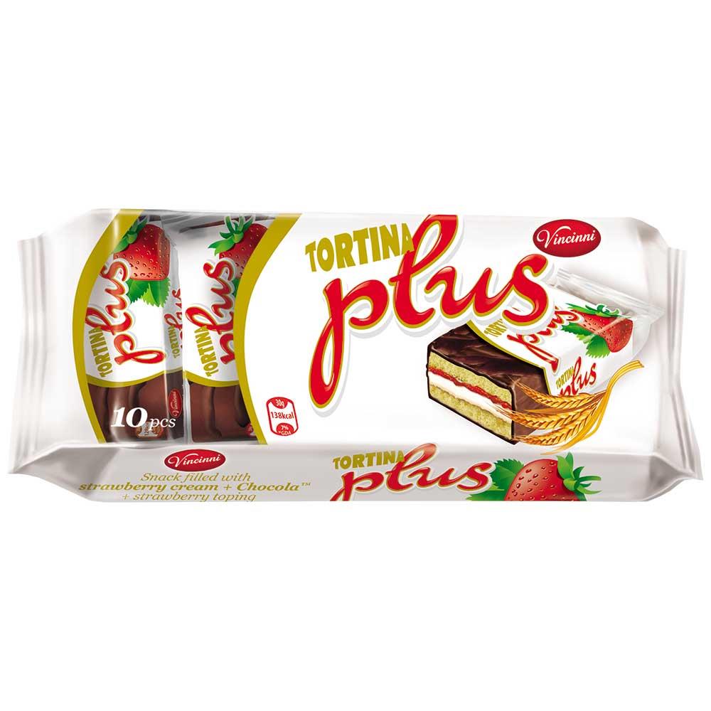 Tortina Plus Kuchenschnitten Erdbeere 300g