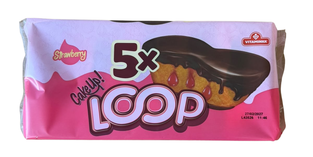 Loop Set Erdbeere Tortina Pop Kek Vitaminka 5*47g = 235g