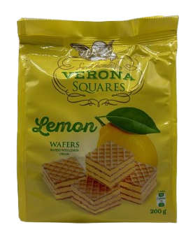 Verona Cubes Gofret Napolitan Zitrone 200g
