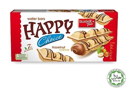 Sweet Plus Happy Choice Waffelriegen Haselnuss 120g