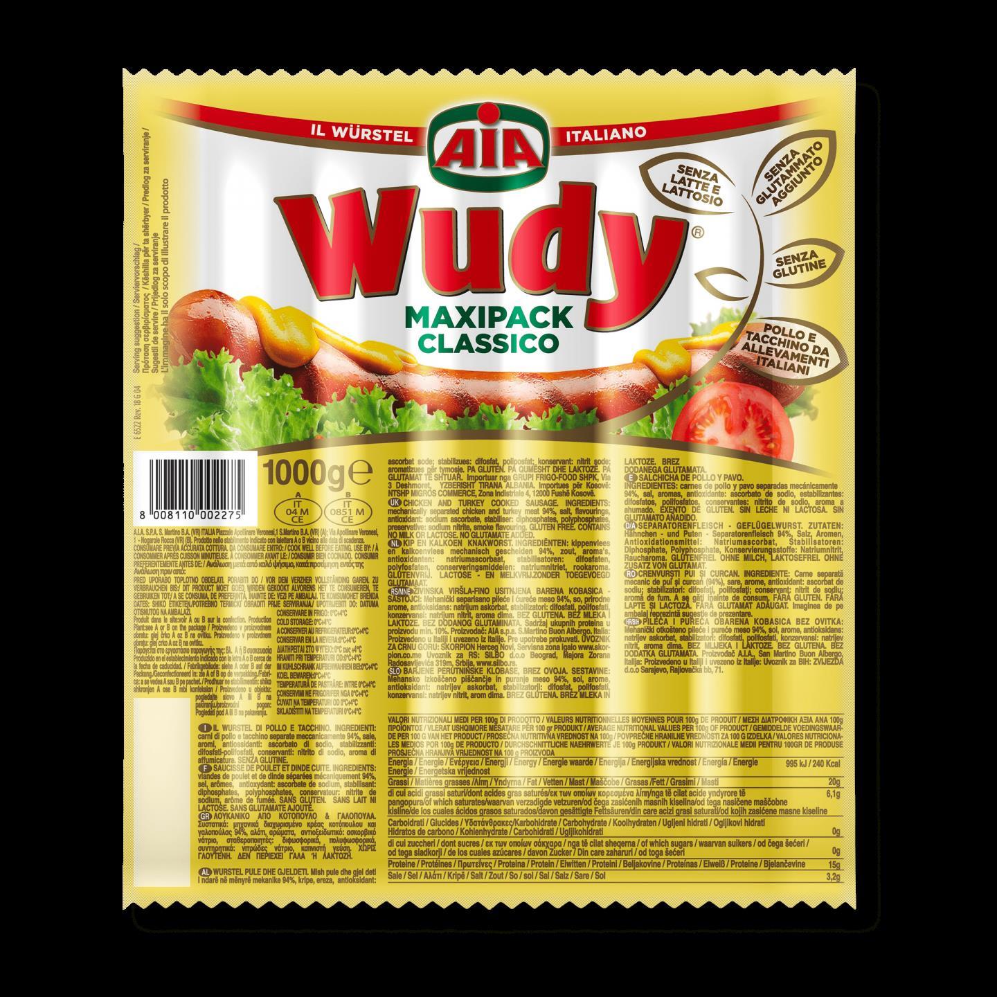 Wudy Würstchen Maxipack 1000g
