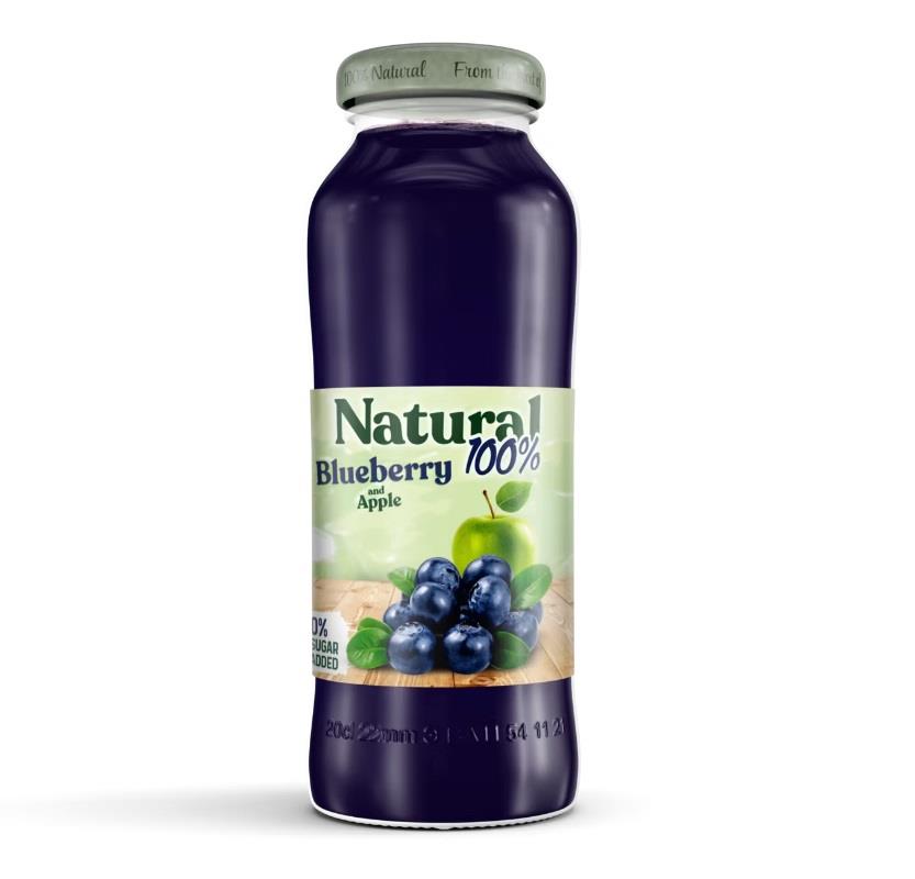 Relax Natural 100% Blueberry 200ml Glas