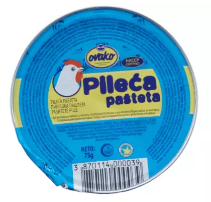 Ovako Hähnchenaufstrich Pileca Pasteta 75g Ovako Hähnchenaufstrich Pileca Pasteta 75g