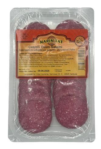 Narintat Hindi Salami Pfeffer Cesnili Dilim 55er 80g