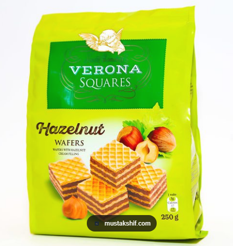 Verona Cubes Gofret Napolitan Haselnuss 200g