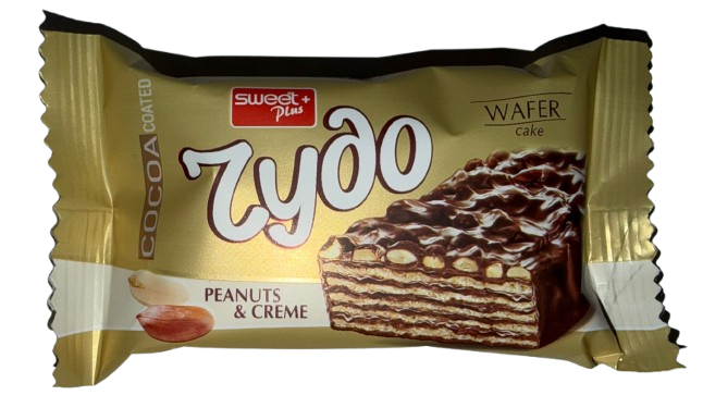 Chudo Waffel mit Erdnussstücken 68g