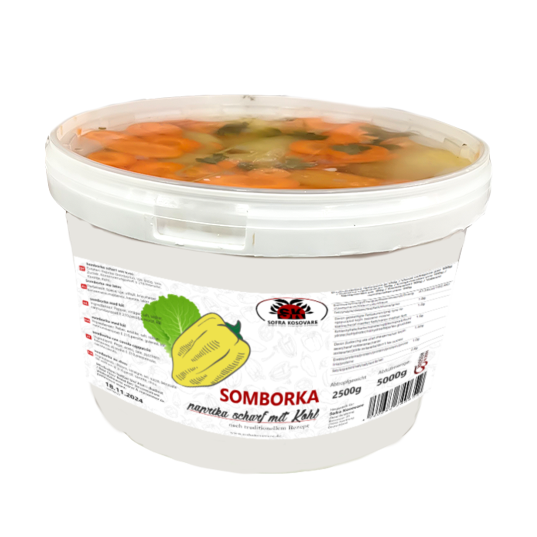 SK Somborka mit Kraut scharf 5000g PVC Eimer