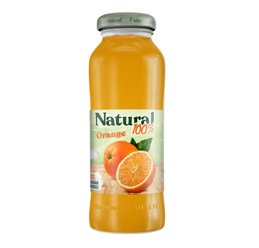 Relax Natural 100% Orange 200ml Glas
